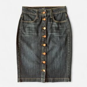 Nordstroms fidelity denim midi skirt